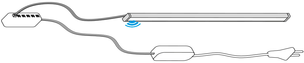 светильник ALFA Touch с датчиком касания, накладной, 1000мм, белый (альпина)/346.01.1000NW / 33464 / оптом и в розницу / мебельная фурнитура "ЛАВР"
