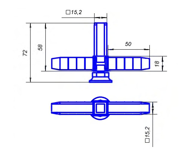 ЛОФТ коннектор №3 (2D) с регулируемой опорой, белый / 78069 / оптом и в розницу / мебельная фурнитура "ЛАВР"
