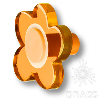Ручка мебельная кнопка оранжевый 698NAX Brass / 69741 / оптом и в розницу / мебельная фурнитура "ЛАВР"