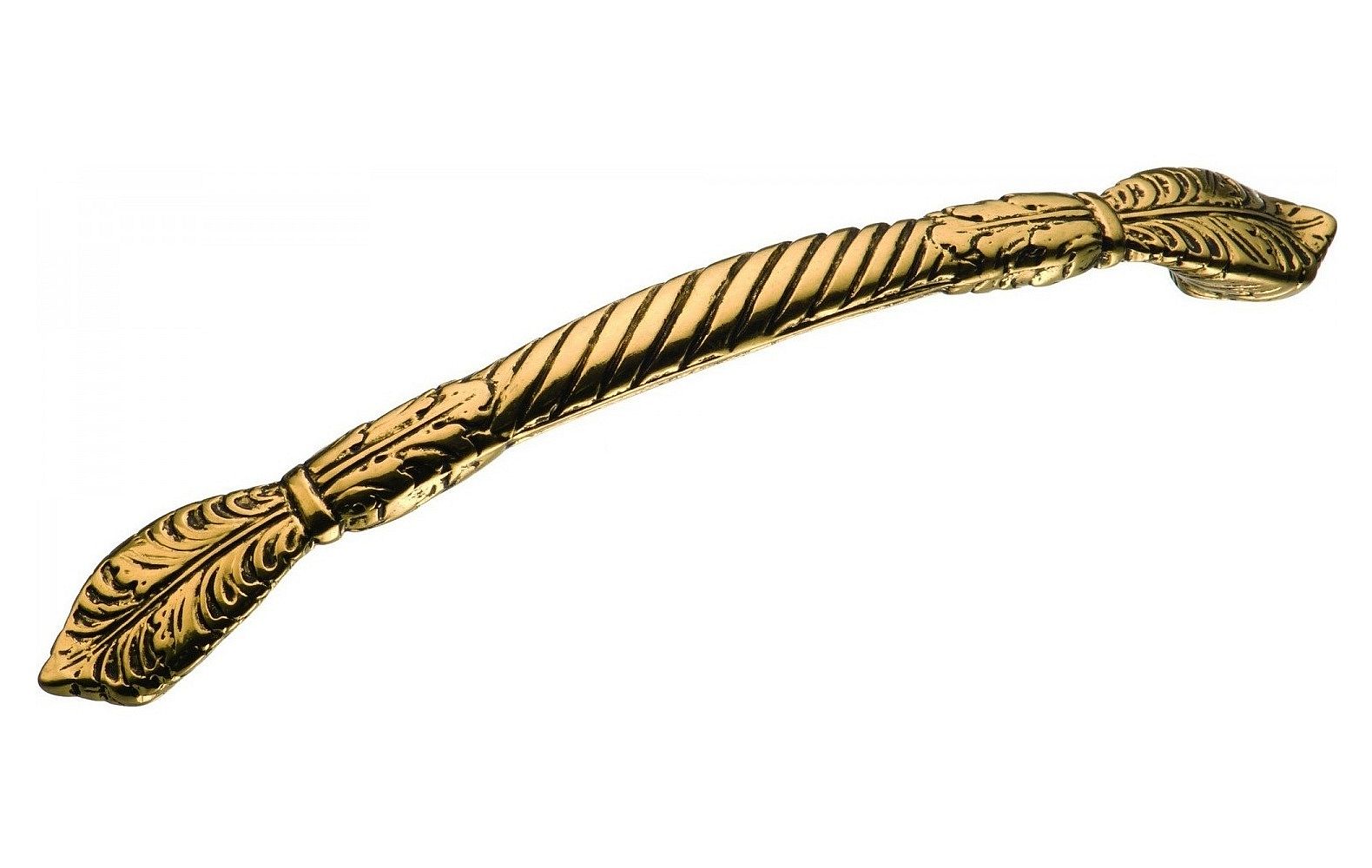 Ручка мебельная скоба 160мм золото античное 15.858.160.28 Brass / 69269 / оптом и в розницу / мебельная фурнитура "ЛАВР"
