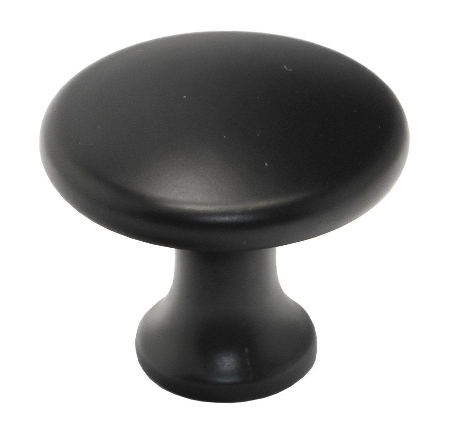 Ручка мебельная кнопка черный матовый ZA1023 MBK / 69703 / оптом и в розницу / мебельная фурнитура "ЛАВР"