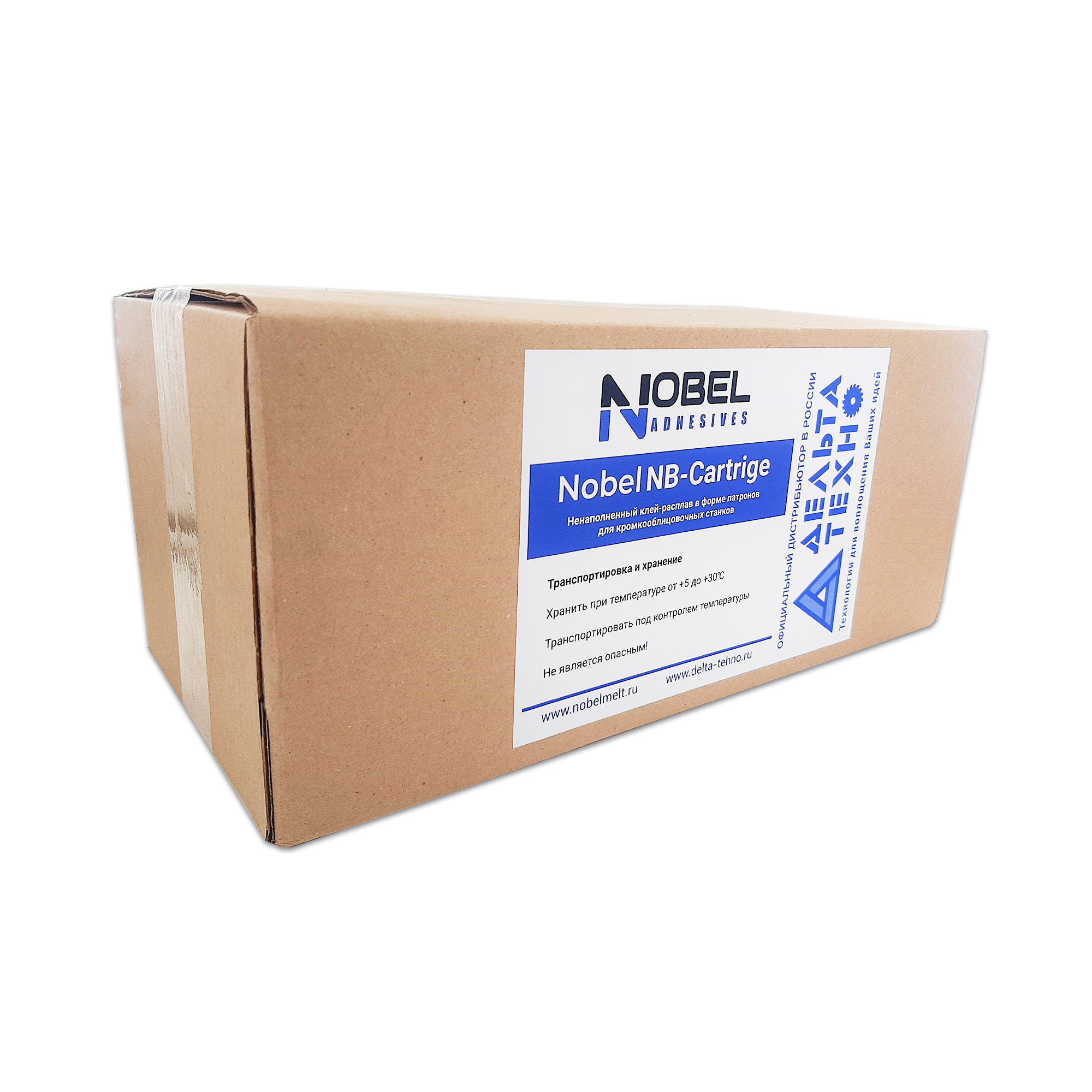 клей расплав NOBEL NB-cartridge (10 кг/36шт)/170-200ºС / 57055 / оптом и в розницу / мебельная фурнитура "ЛАВР"