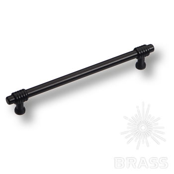 Ручка мебельная скоба 160мм черная 47102-14 Brass / 69491 / оптом и в розницу / мебельная фурнитура "ЛАВР"