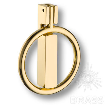 Ручка мебельная кнопка кольцо 32мм золото 901-Gold Brass / 69353 / оптом и в розницу / мебельная фурнитура "ЛАВР"