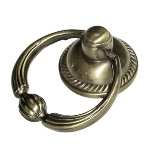 Ручка мебельная кнопка кольцо старинная латунь (бронза) RC034AB.3 Boyard / 719380 / оптом и в розницу / мебельная фурнитура "ЛАВР"