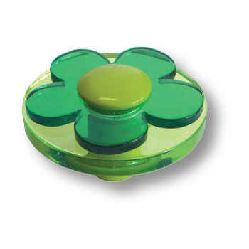 Ручка мебельная кнопка зеленый 679VE Brass / 69740 / оптом и в розницу / мебельная фурнитура "ЛАВР"