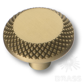 Ручка мебельная кнопка матовое золото 4102 001MP35 Brass / 69978 / оптом и в розницу / мебельная фурнитура "ЛАВР"
