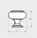 Ручка мебельная кнопка К4 металлик + имитация керамики тюльпан Алди / 19692 / оптом и в розницу / мебельная фурнитура "ЛАВР"