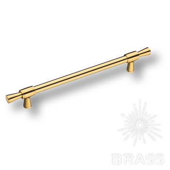 Brass 4690 0192 GL-GL  ручка рейлинг модерн, глянцевое золото 192мм / 39145 / оптом и в розницу / мебельная фурнитура "ЛАВР"
