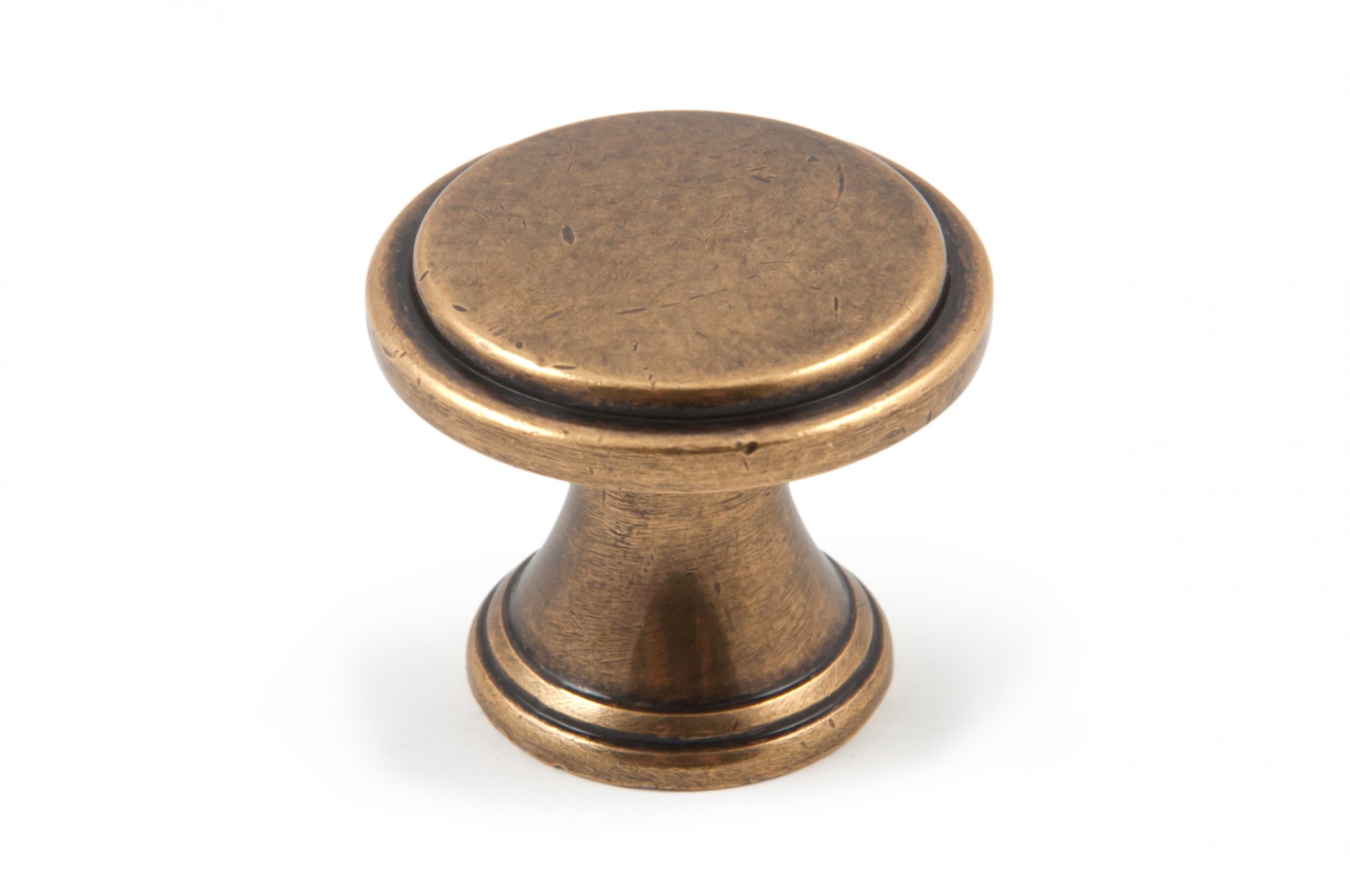 Ручка мебельная кнопка старинная латунь (бронза) RC302AB.4 Boyard / 769024 / оптом и в розницу / мебельная фурнитура "ЛАВР"