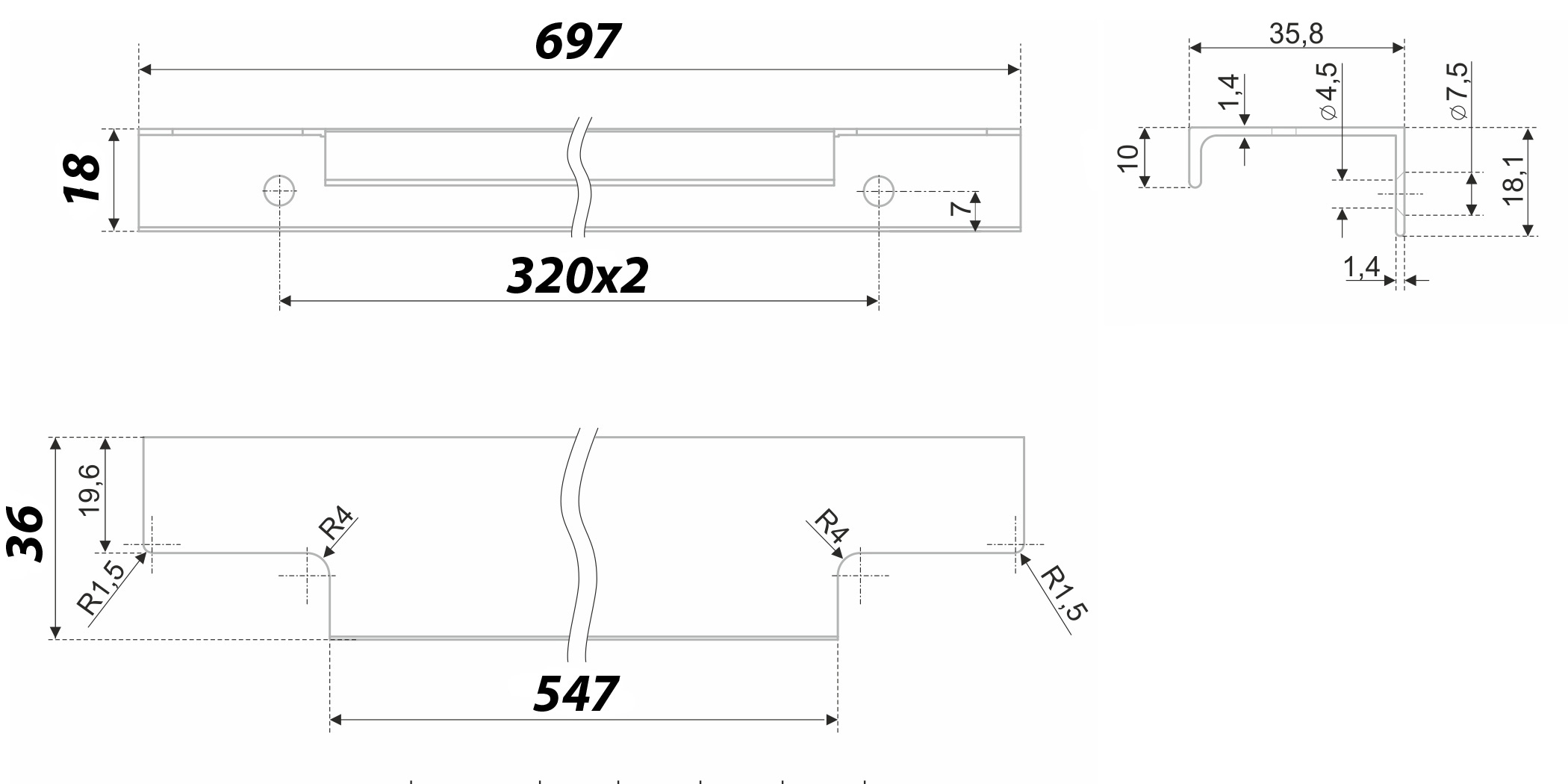 Мебельная ручка ray rt109bl 1 32