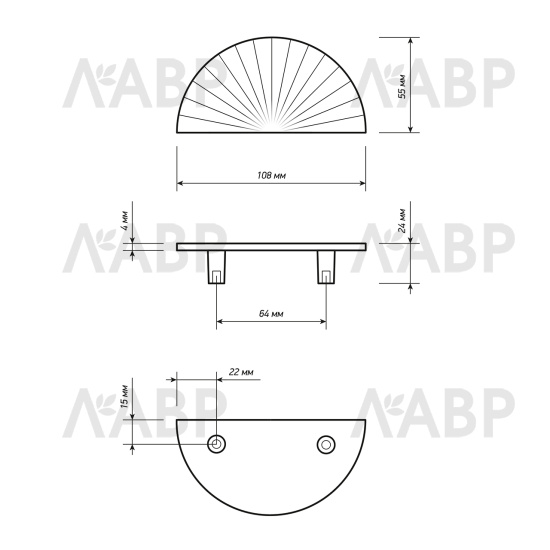 ручка скоба Laurus PRO ZA1904 64мм серый матовый MG (200) / 519177 / оптом и в розницу / мебельная фурнитура "ЛАВР"