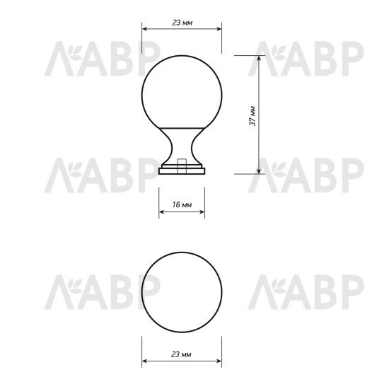 ручка кнопка Laurus PRO ZA1912 матовый хром MCP / 519178 / оптом и в розницу / мебельная фурнитура "ЛАВР"
