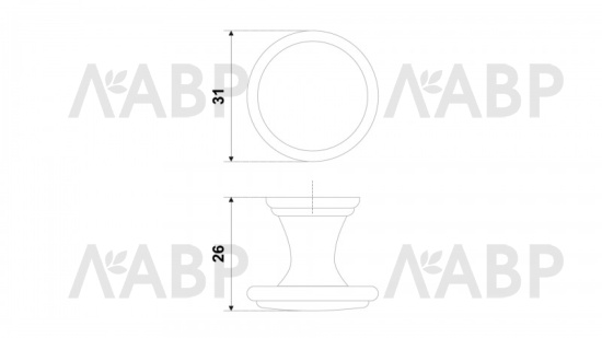 ручка Боярд/RC302CP/W.4 (40) / 769024-3 / оптом и в розницу / мебельная фурнитура "ЛАВР"