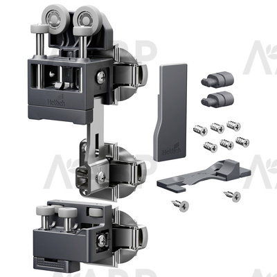 Хеттих/Wing Line L* комплект фурнитуры 25кг Heavy, самозакрывание, антрацит правый/9339347 / 97775 / оптом и в розницу / мебельная фурнитура "ЛАВР"