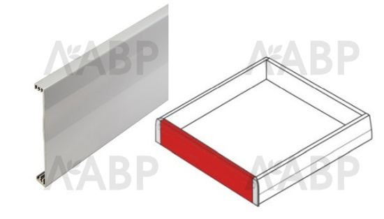 Передняя панель внутреннего ящика Moovit 600мм серебристый 553.61.911 Hafele / 49538 / оптом и в розницу / мебельная фурнитура "ЛАВР"