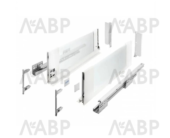 ящик GTV AXIS PRO GLASS 167*550мм, доводчик, 40кг, белый/PB-AXISPRO-GLASS-KPL550C1 / 09974 / оптом и в розницу / мебельная фурнитура "ЛАВР"
