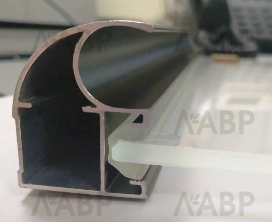 Уплотнитель для стекол П-образный 10х4мм силиконовый / 16044 / оптом и в розницу / мебельная фурнитура "ЛАВР"