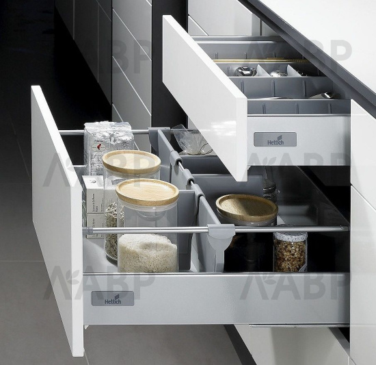 Круглый рейлинг для ящика InnoTech 420мм серый 1063675 Hettich / 37206 / оптом и в розницу / мебельная фурнитура "ЛАВР"