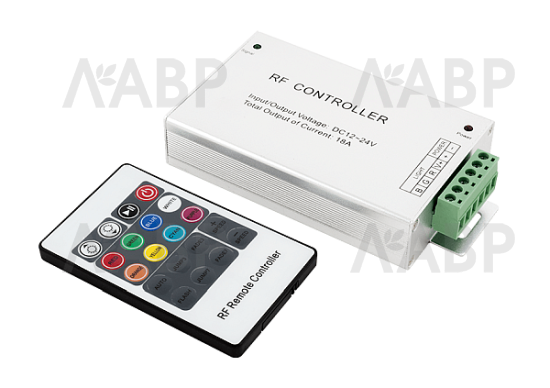 Контроллер для светодиодной ленты многоцветной RGB 24А 12-24В / 33095 / оптом и в розницу / мебельная фурнитура "ЛАВР"