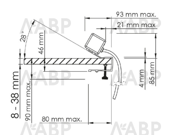 удлинитель GTV врезной BAR, кабель 1,5м, черный/AE-GM2SBAR-20 / 16605 / оптом и в розницу / мебельная фурнитура "ЛАВР"