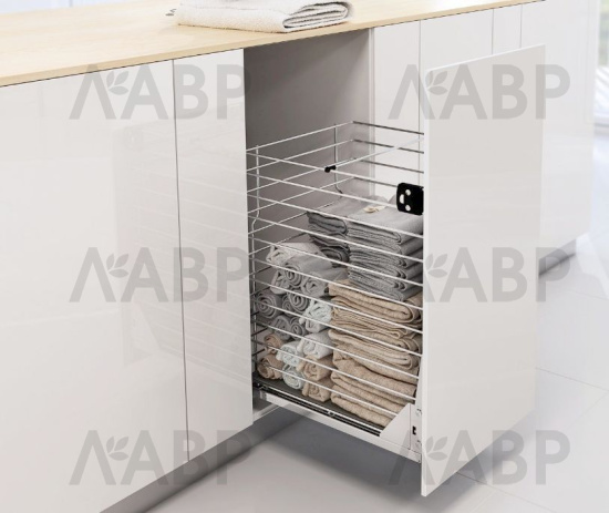 Выдвижная корзина 500мм CARGO MINI Linia Variant MULTI, БЕЗ направляющих хром WE29.0011.01.001 / 25485 / оптом и в розницу / мебельная фурнитура "ЛАВР"