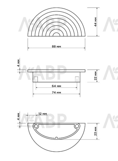 ручка Laurus PRO ZA1988 64мм черный матовый MBK / 519182 / оптом и в розницу / мебельная фурнитура "ЛАВР"