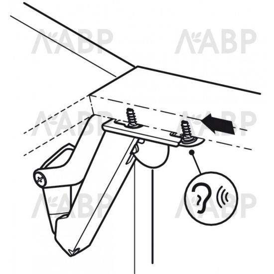 #механизм Free space 1,8 модель E, PUSH to open, комплект белый/372.27.708 / 94047 / оптом и в розницу / мебельная фурнитура "ЛАВР"