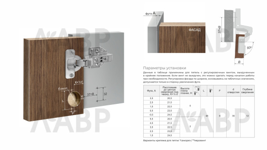 петля Боярд вкладная EVO с пружиной обратного хода H902C02 (200) / 711265 / оптом и в розницу / мебельная фурнитура "ЛАВР"