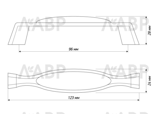 ручка скоба Laurus PRO C7042 96мм старая бронза DAB / 69621 / оптом и в розницу / мебельная фурнитура "ЛАВР"