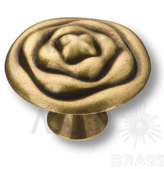 Brass 107-Antik Ручка кнопка, античная бронза / 39687 / оптом и в розницу / мебельная фурнитура "ЛАВР"