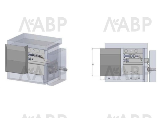 навес для тяж.ящиков CAMAR 807 120кг., комплект, серый (50) ( аналог 13358 и 13357, 13395) / 13395-1 / оптом и в розницу / мебельная фурнитура "ЛАВР"