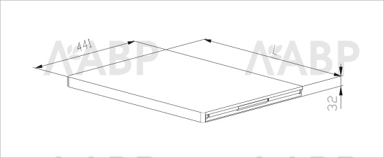 гардероб Аристо/460/полка стационарная L=450, массив темное дерево WD0404.VP045.MG0PC.RB / 29566 / оптом и в розницу / мебельная фурнитура "ЛАВР"