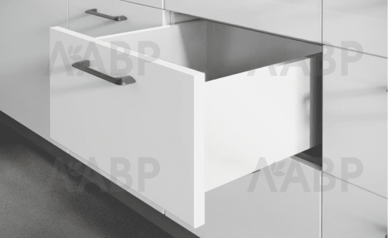 ящик GTV AXIS PRO 200*450мм, доводчик, 40кг, белый/PB-AXISPRO-KPL450D1 / 09532 / оптом и в розницу / мебельная фурнитура "ЛАВР"