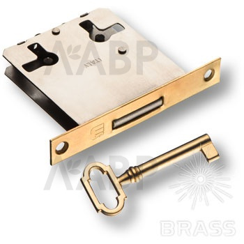 Brass 01904 замок мебельный врезной с ключом / 01077 / оптом и в розницу / мебельная фурнитура "ЛАВР"