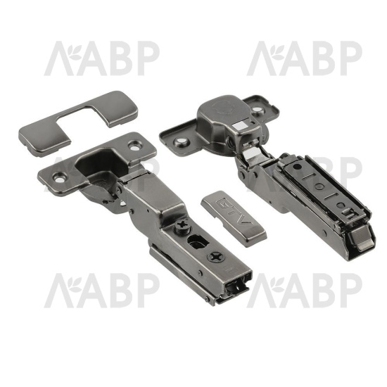 петля GTV полунакладная SOLID PRO, 3D, доводчик, H=0, clip-on, черная (10шт)/ZM-DCHCB08-3DBEO-20 / 11469 / оптом и в розницу / мебельная фурнитура "ЛАВР"