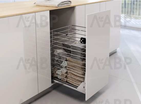 корзина выдвижная 400мм CARGO MINI Linia Variant MULTI, БЕЗ напр(25450), хром/WE29.0010.01.001 / 25839 / оптом и в розницу / мебельная фурнитура "ЛАВР"