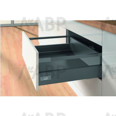 Хеттих/Innotech Atira ящик 100% выдвижения 144*260мм, антрацит/9234547 / 97708 / оптом и в розницу / мебельная фурнитура "ЛАВР"