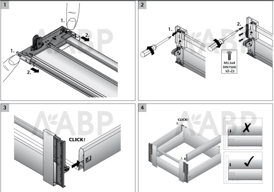 Выдвижной ящик ArciTech с надставками Top Side 218/94*4500мм белый 9149332 Hettich / 97378 / оптом и в розницу / мебельная фурнитура "ЛАВР"