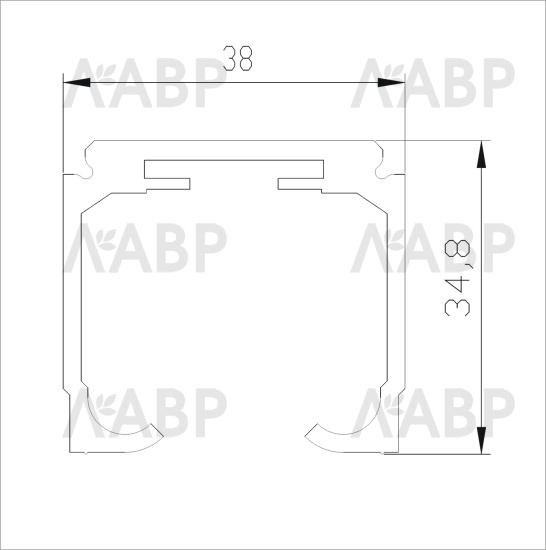 Направляющая верхняя черный 5,0м для системы "4 в 1" Aristo / 38050 / оптом и в розницу / мебельная фурнитура "ЛАВР"