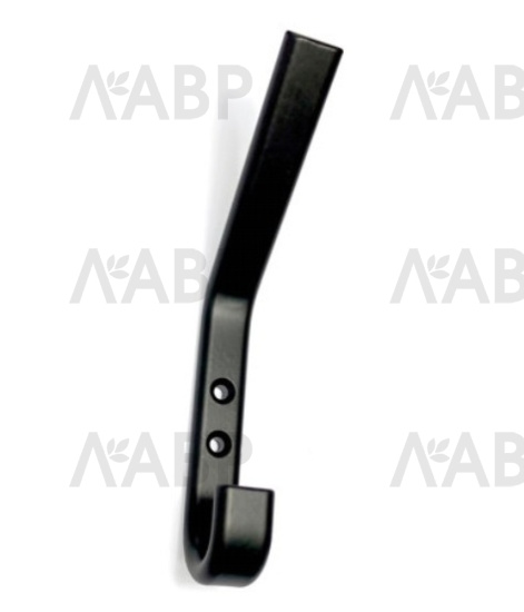 Крючок мебельный двухрожковый ВМ-1 металлический черный / 07215 / оптом и в розницу / мебельная фурнитура "ЛАВР"