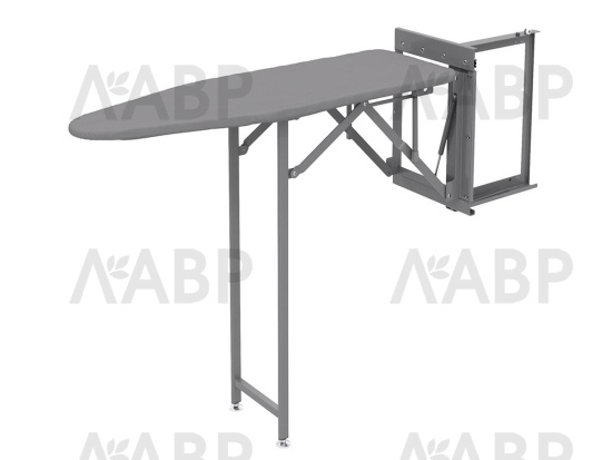 доска гладильная STARAX встроенная в базу 160мм(150х340х1480), серая/S-6611-G / 25768-1 / оптом и в розницу / мебельная фурнитура "ЛАВР"