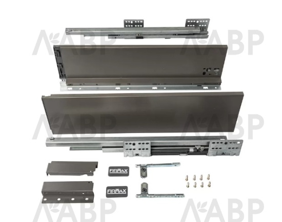 Firmax Smartline ящик 135*450мм, доводчик, 35кг, антрацит/FRM0745.043/135 / 09804 / оптом и в розницу / мебельная фурнитура "ЛАВР"