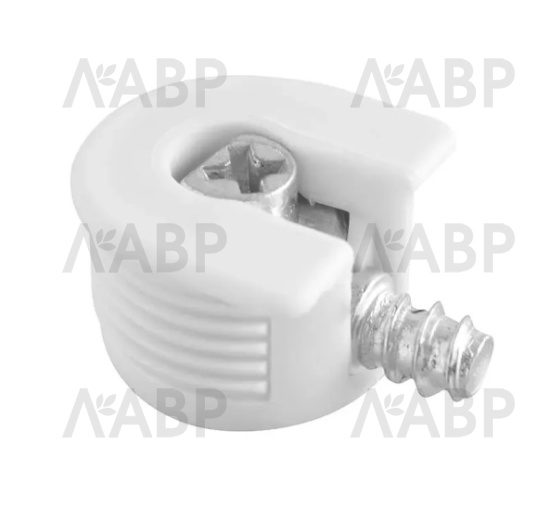 стяжка рафикс белая со штоком 8 мм (2 000) / 21615 / оптом и в розницу / мебельная фурнитура "ЛАВР"