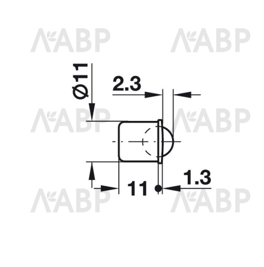 #защелка шариковая для запрессовки D11/241.80.532 / 94207 / оптом и в розницу / мебельная фурнитура "ЛАВР"