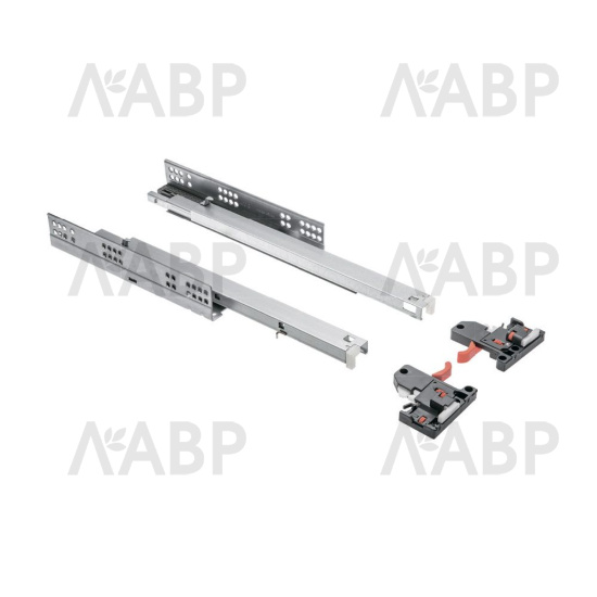 направляющие скрытого монтажа GTV MODERN SLIDE PRO 48*500мм, довод, 30кг(10шт)/PB-3D0SHX18-500-PRO / 09552 / оптом и в розницу / мебельная фурнитура "ЛАВР"