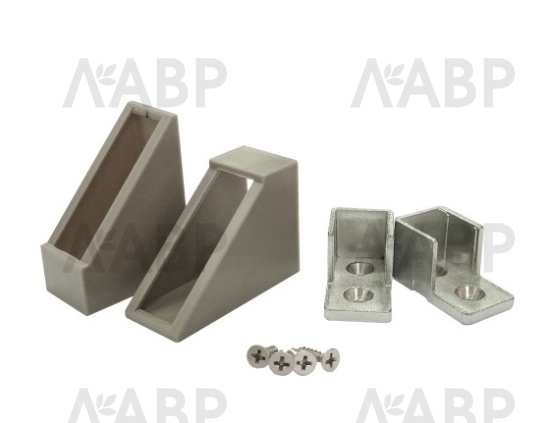 Крепление боковое штанги гардеробной, серый жемчуг / 23103 / оптом и в розницу / мебельная фурнитура "ЛАВР"