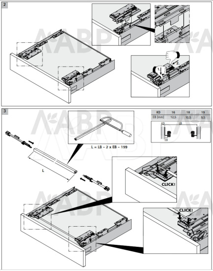 Механизм открывания Push to open Silent на 30кг для Innotech Atira 9240163 Hettich / 37694 / оптом и в розницу / мебельная фурнитура "ЛАВР"