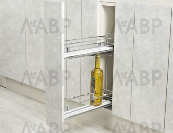 бутылочница STARAX 150мм(106х475х495), полное выдвижение, левая, хром/S-2478-C / 25750 / оптом и в розницу / мебельная фурнитура "ЛАВР"