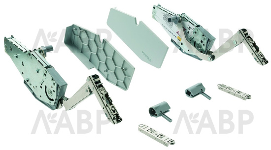 Комплект подъемных механизмов Free swing 500-670мм на 2,5-4,8кг БЕЗ заглушек 372.34.610 Hafele / 49690 / оптом и в розницу / мебельная фурнитура "ЛАВР"